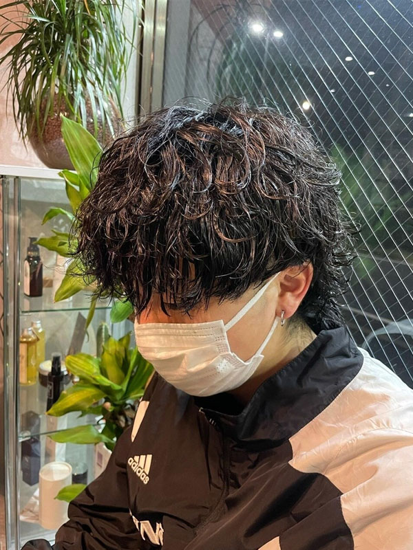 メンズ波巻きパーマ