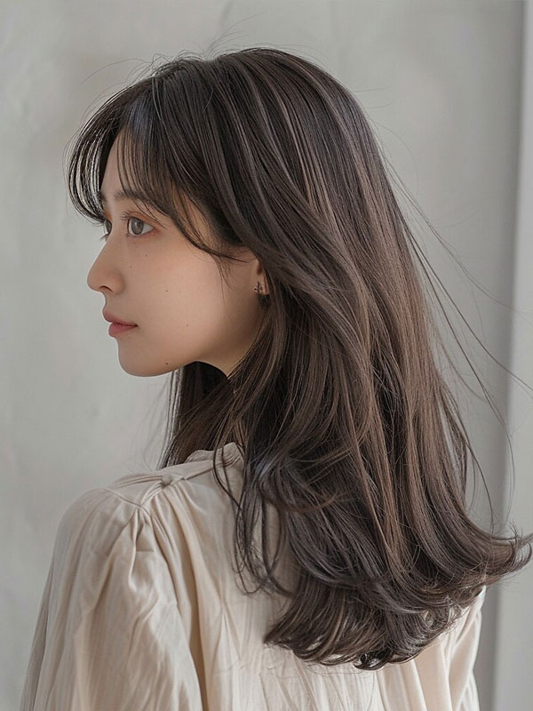 透明感ミルクティーブラウン