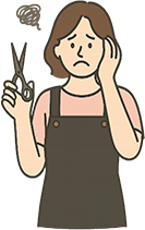 悩む女性のイラスト